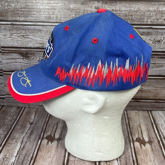NASCAR Lowes Racing Team Jimmie Johnson 48 Adjustable Blue Red Men's Cap Hat NEW - Picture 2 of 7